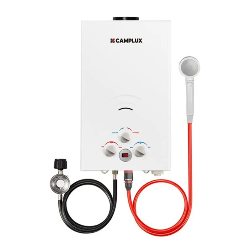 Camplux 2.64-GPM Portable Outdoor Tankless Water Heater with Shower Kit 68K-BTU