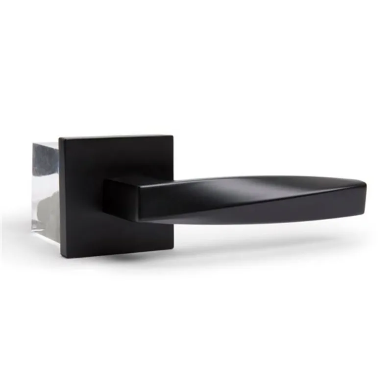McBowery Convex 2-Pack Matte Black Modern Interior Dummy Door Handle