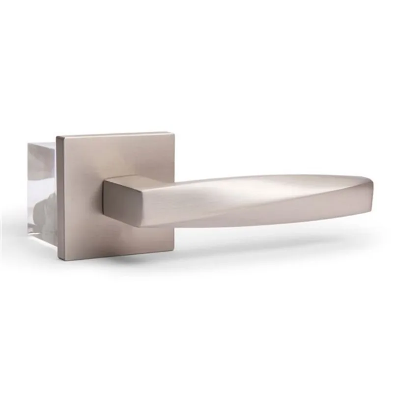 McBowery Convex 2-Pack Satin Nickel Modern Interior Dummy Door Handle