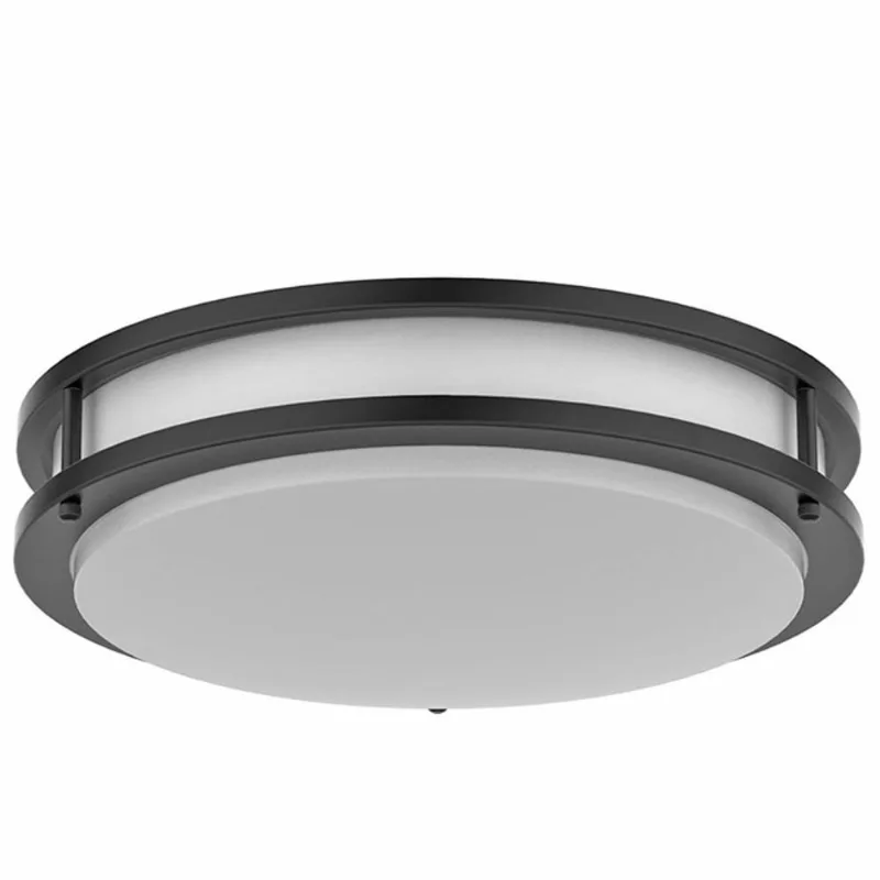 VALU+ 14-in 20 W Black Flush Mount Ceiling Fixture