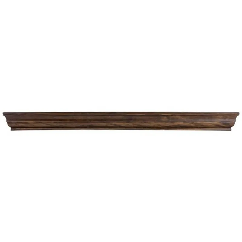 Dogberry Collections 48 W x 8 D x 5-in H Dark Chocolat Wood Traditional Shaker-Style Mantel Shelf