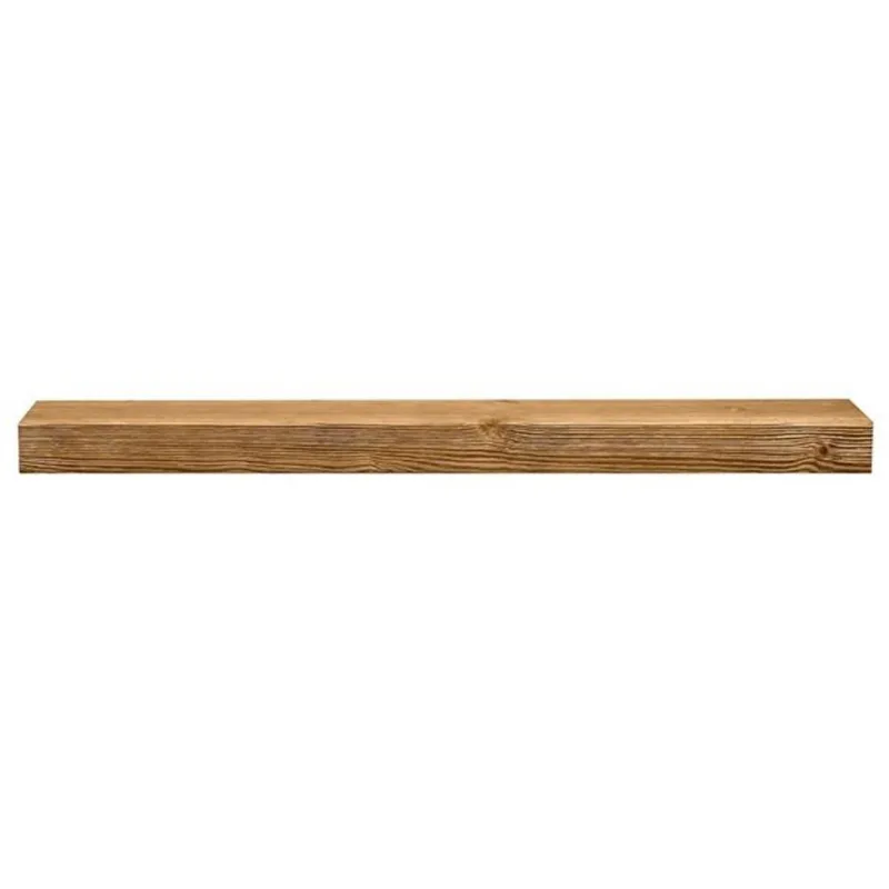 Dogberry Collections 72 W x 7 D x 3-in H Aged Oak Textured Floating Rustic Timber Shelf