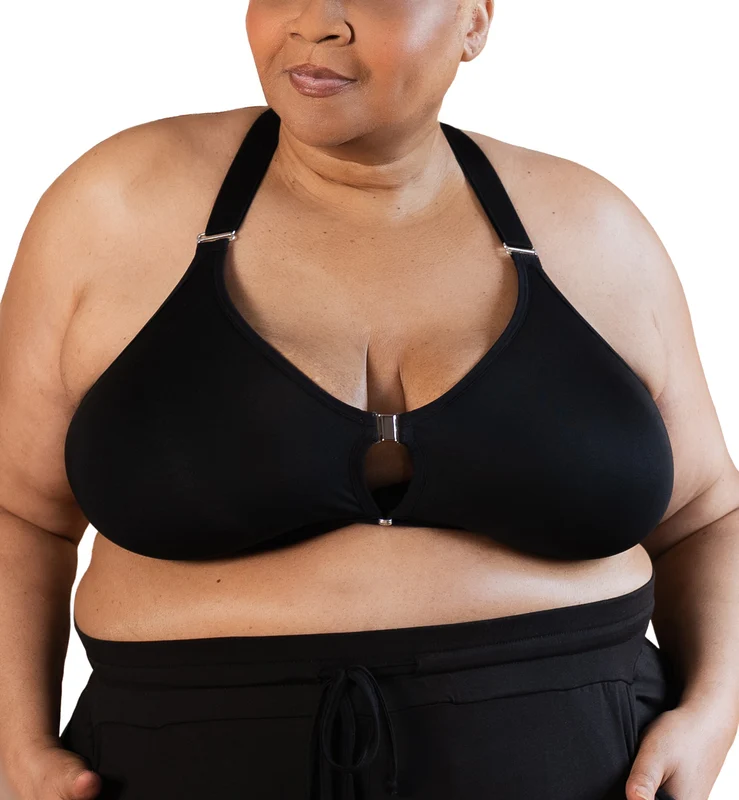 Springrose Goddess Lift Wireless Front Closure Mobility Bra (GODDESS) - Black 36-38 DD-F