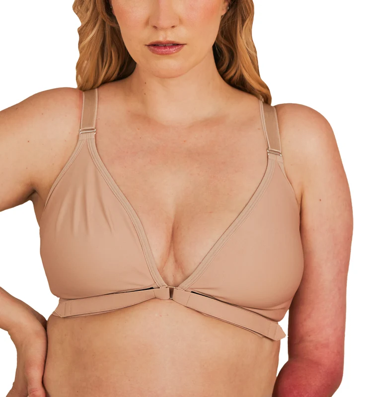Springrose Easy-On Seamless Cup Front Closure Mobility Bra (EASYON) - Beige 36-38 B-D