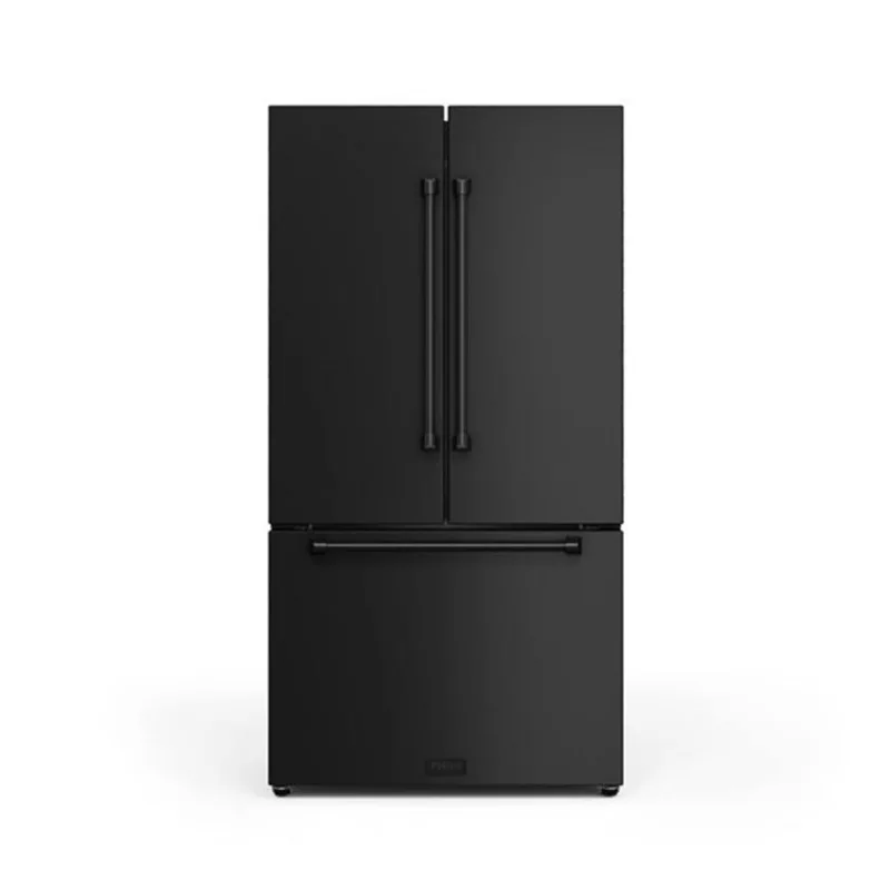 Thor Kitchen Gordon Ramsay 36-in 20.3-ft³ French Door Counter Depth Refrigerator with Ice Maker - Black