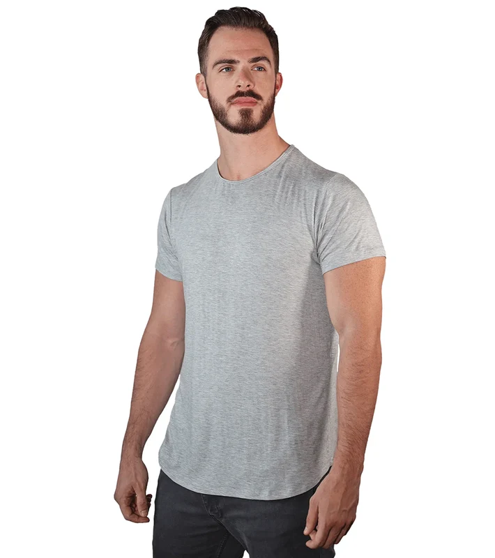 Bamtech Bamboo Swift Curve Hem Shirt Heather Grey / L