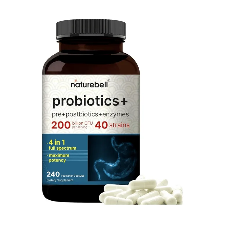 Probióticos NatureBell 200 Billones 40 Cepas Enzimas240 Caps Probióticos NatureBell 200 Billones 40 Cepas Enzimas240 Caps