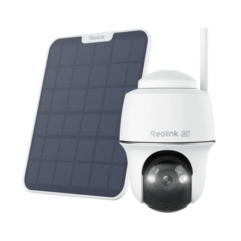 Reolink Smart 4K 8MP Pan and Tilt Camera w/ Spotlights and Reolink 2 Solar Panel