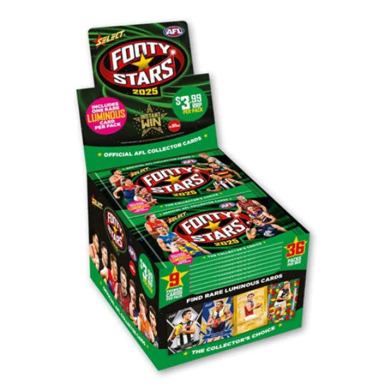 Select Cards AFL Football 2025 Select Footy Stars Trading Cards Booster Box (Display of 36) Gameology