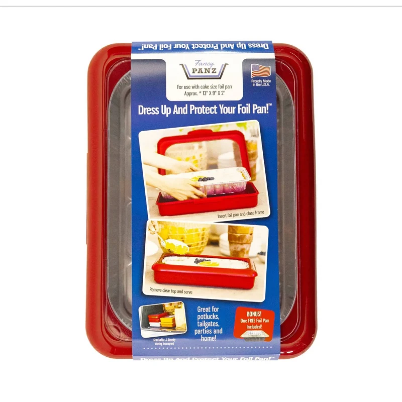 9"x13" Foil Pan Carrier Red Open Box