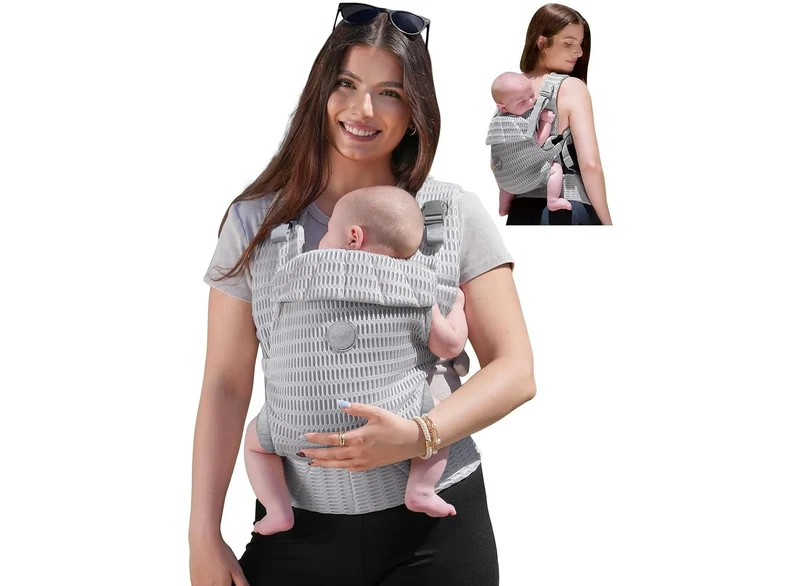 Breathable Mesh Baby Carrier With Head Support Open Box