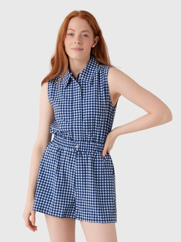Byrdie Women's Range Romper S / MINI NAVY GINGHAM
