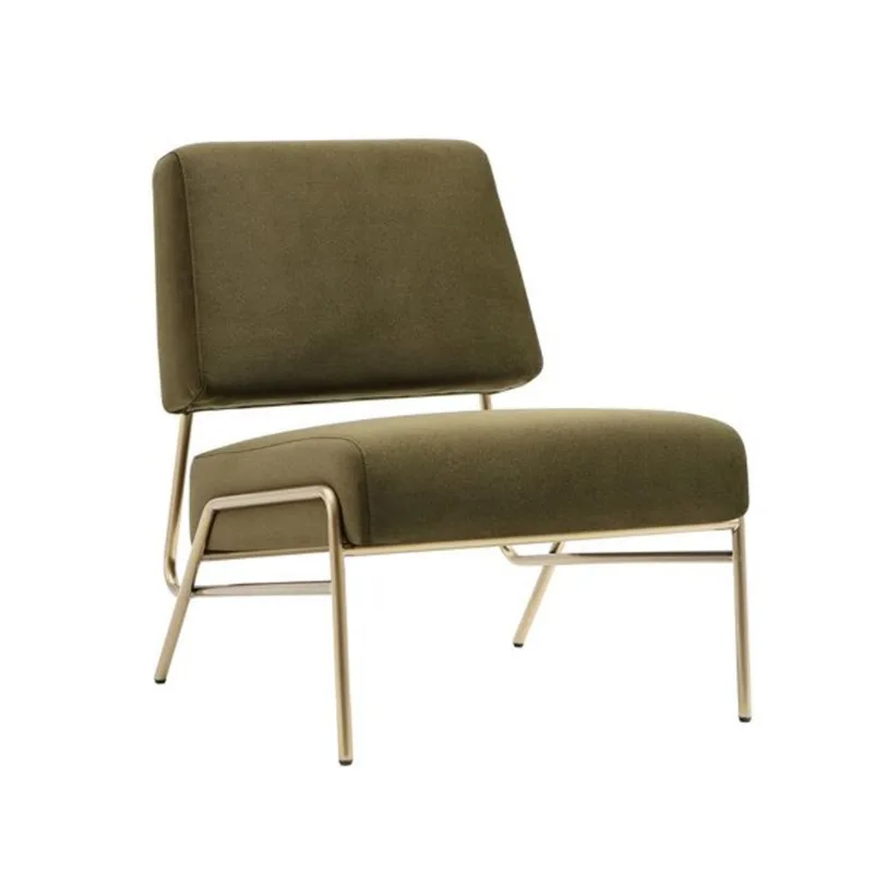 Manhattan Comfort Serenity Contemporary Faux Mohair Upholstered Lounge Chair – Forest Green