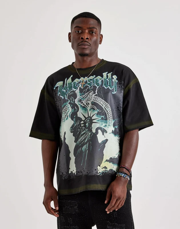 Verselli Liberty Serpent Graphic T-Shirt XLG
