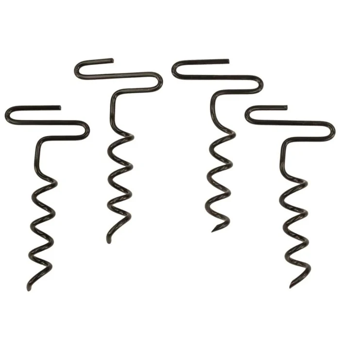 Rhino Outdoors Anchor Kit Black Pack of 4