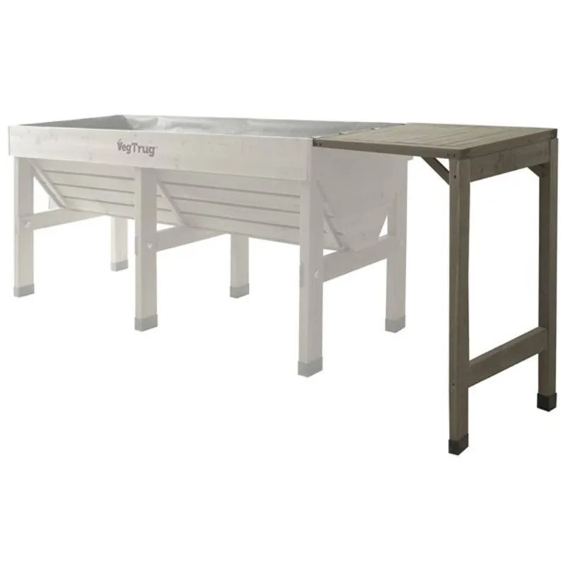 VegTrug 29.92 W x 23.62 L x 31.5-in H Grey Wash Cedar Side Table for Raised Garden