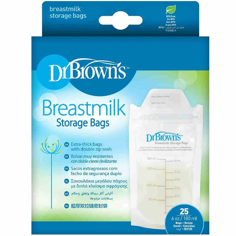 Bolsas para Almacenar Leche Materna DR. BROWN´S Caja 25un
