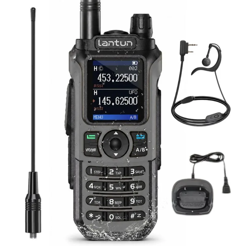 Radio Portátil VHF UHF 999 Canales Carga USB-C