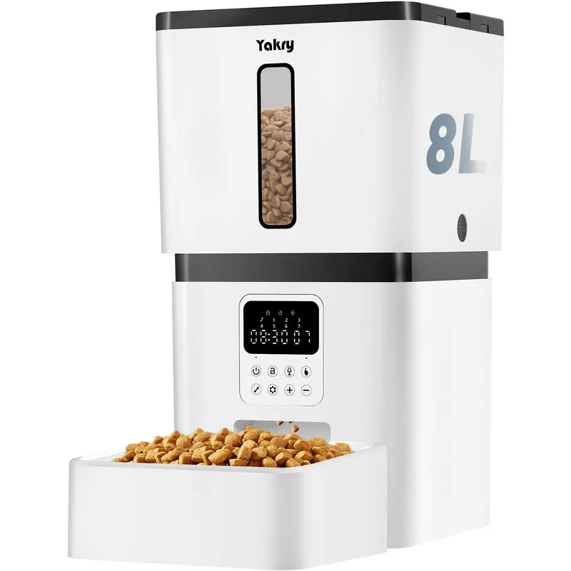Alimentador Automático Para Animais De Estimação Yakry C5 8l/33 Copos Com Capacidade De Voz