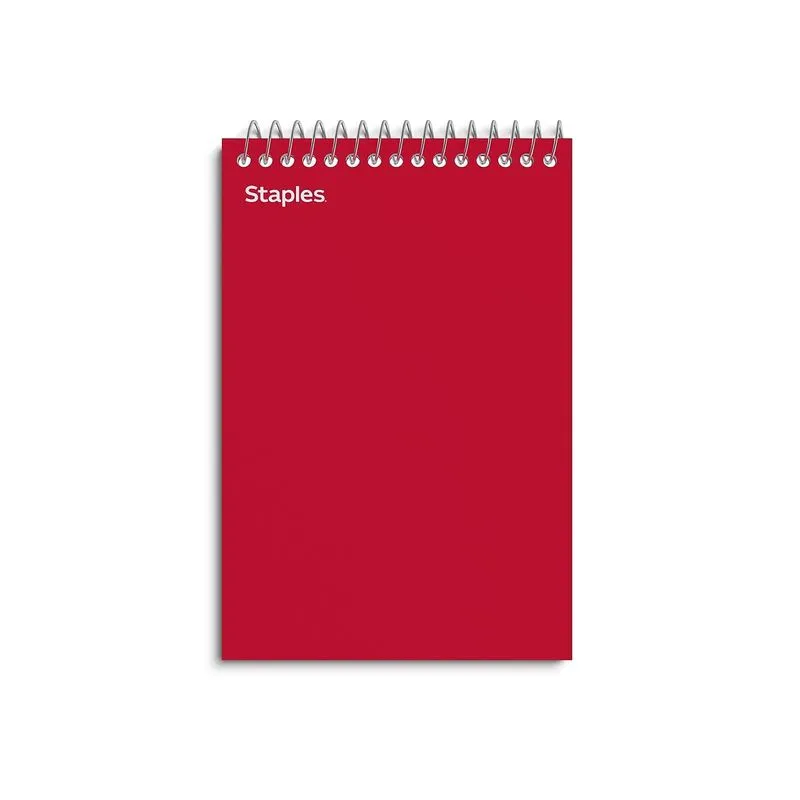 Memo Pads Staples, 4 X 6 Polegadas, College Assorted, 50 Folhas, Pacote Com 5