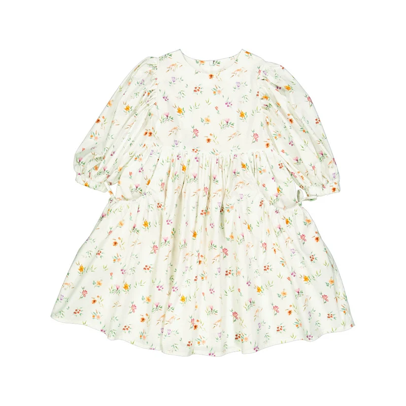 CHRISTINA ROHDE CREAM FLORAL PUFF SLEEVE DRESS [FINAL SALE] 4