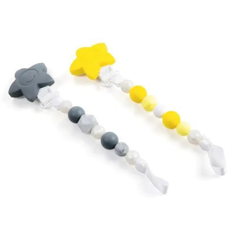 Clipe De Chupeta Primo Passi Silicone Unissex 2pk