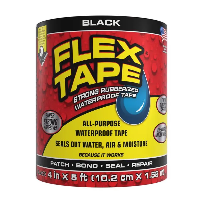 Fita De Reparo Impermeável Flex Seal Flex Tape 10 Cm X 1,5 M Preta