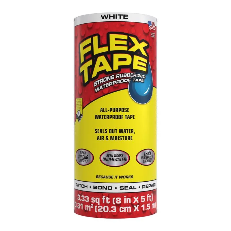 Fita De Reparo Impermeável Flex Seal Flex Tape 8 Cm X 1,5 M Branca