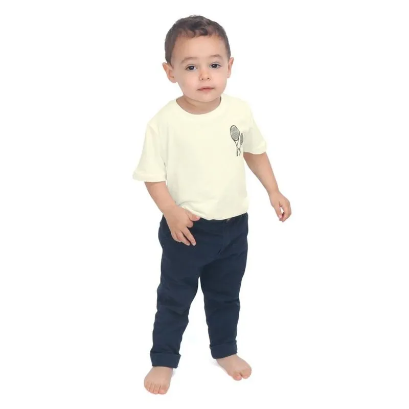 Camiseta Infantil Titan Raquete Dupla Off White 14