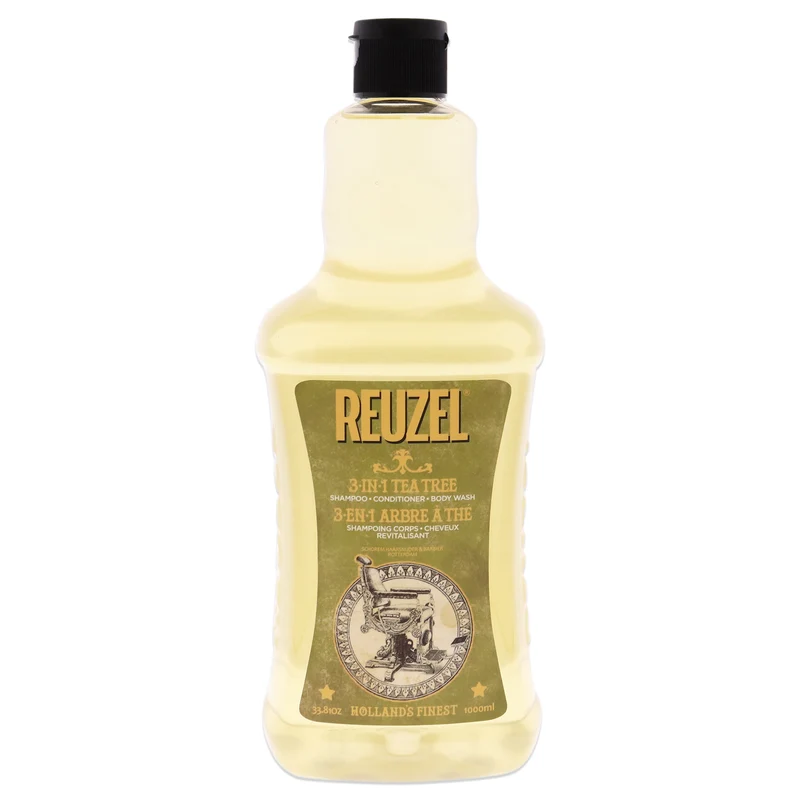 Reuzel 3-In-1 Tea Tree Shampoo by Reuzel for Men - 33.81 oz Shampoo 33.81 oz