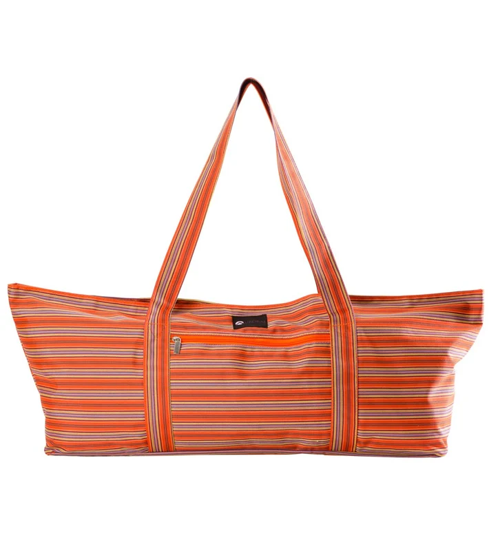 Aurorae Yoga Mat Tote Bag Orange Stripe