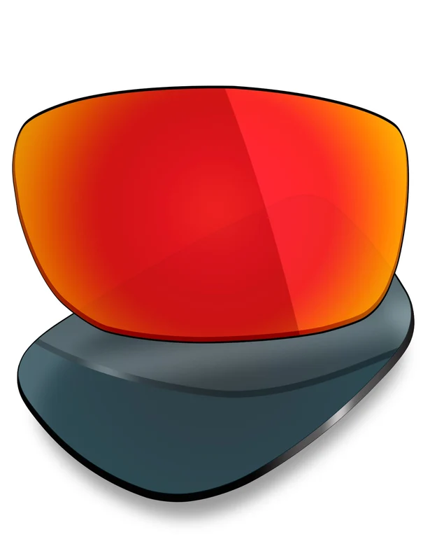 Oakley Racing Jacket Asian Fit 62mm Replacement Lenses by MRY Fire Red Mirrored / HD Polarized