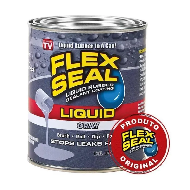 Flex Liquid Borracha Líquida Flex Seal Lata 473ml Cinza