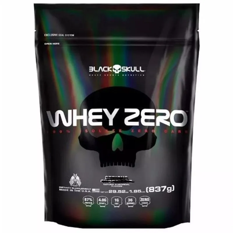 Whey Protein Isolado Zero Vanilla 837G Black Skull