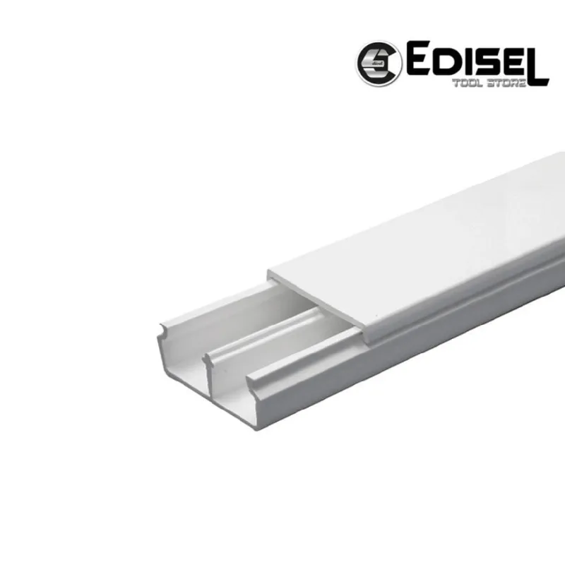 Canaleta Blanca 40x25 con Division PVC rigido EDILT-C40X25D