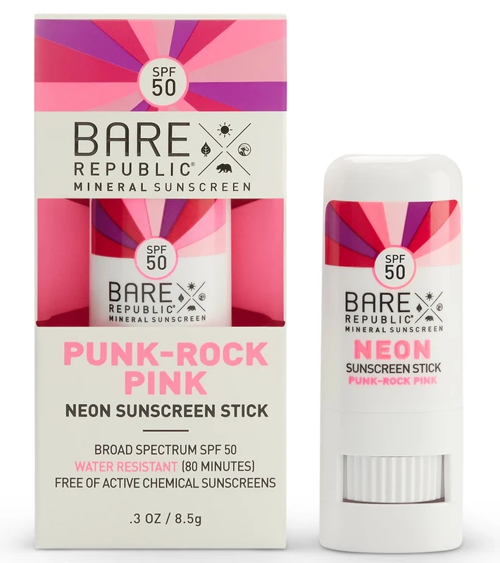 BARE Republic Mineral Neon SPF 50 Color Stick (.30oz) Punk Rock Pink