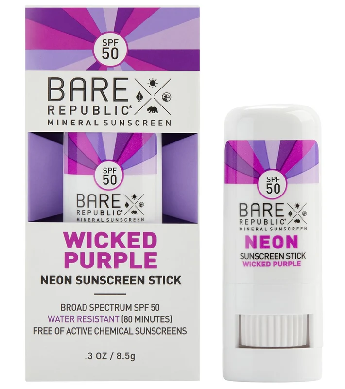 BARE Republic Mineral Neon SPF 50 Color Stick (.30oz) Wicked Purple
