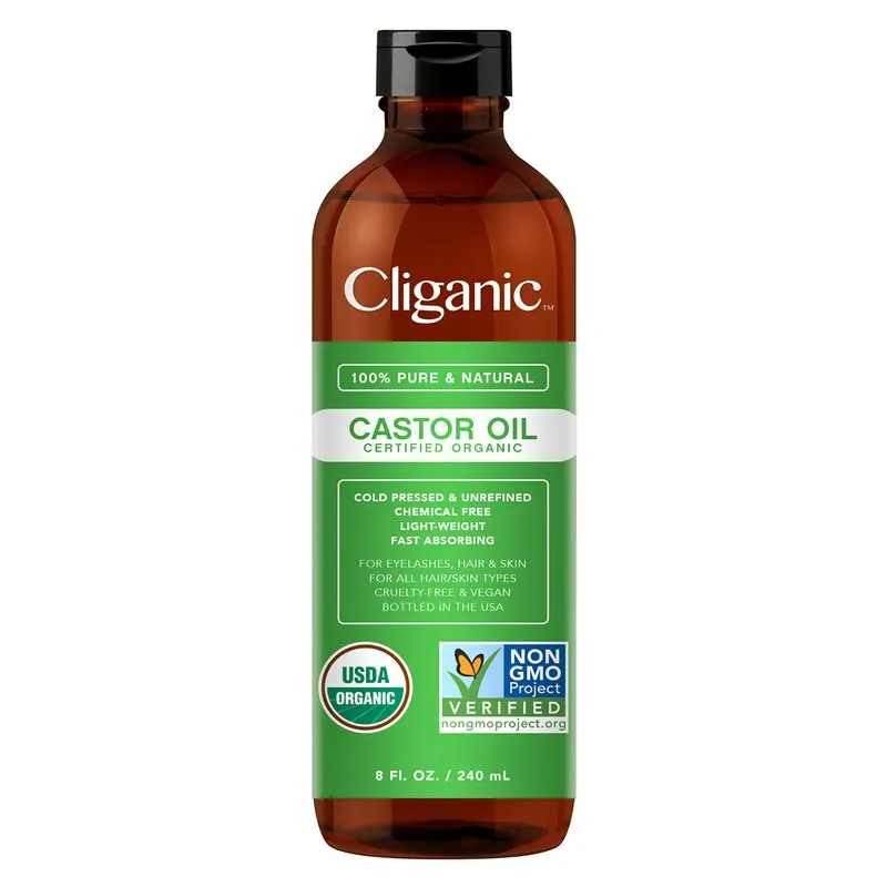 Óleo De Rícino Cligânico Orgânico 240ml Prensado A Frio Unissex