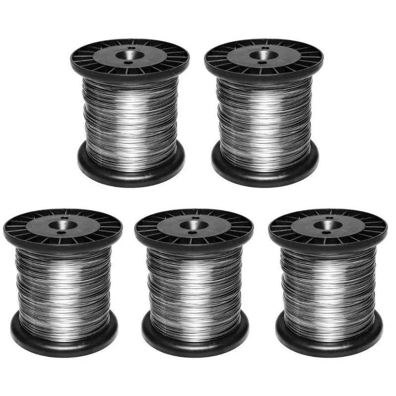 Kit 5 Bobina Aço Inox 0,90mm 150mt Para Cerca Residencial Kit 5 Bobina Aço Inox 0,90mm 150mt Para Cerca Residencial