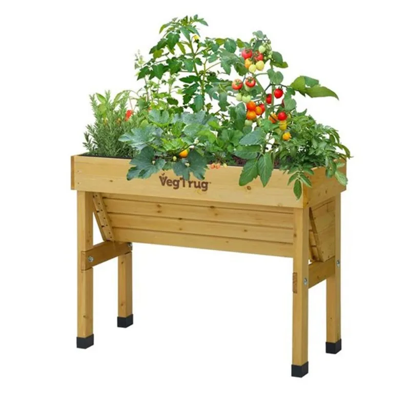VegTrug Wall Hugger 18.4 W x 40.8 L x 32-in H Natural Cedar Wall Hung Raised Garden