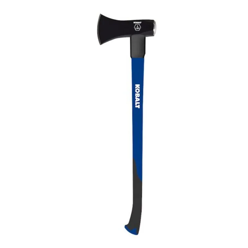 Kobalt Tempered High Carbon Steel Splitting Axe - 8-lbs - Black and Blue