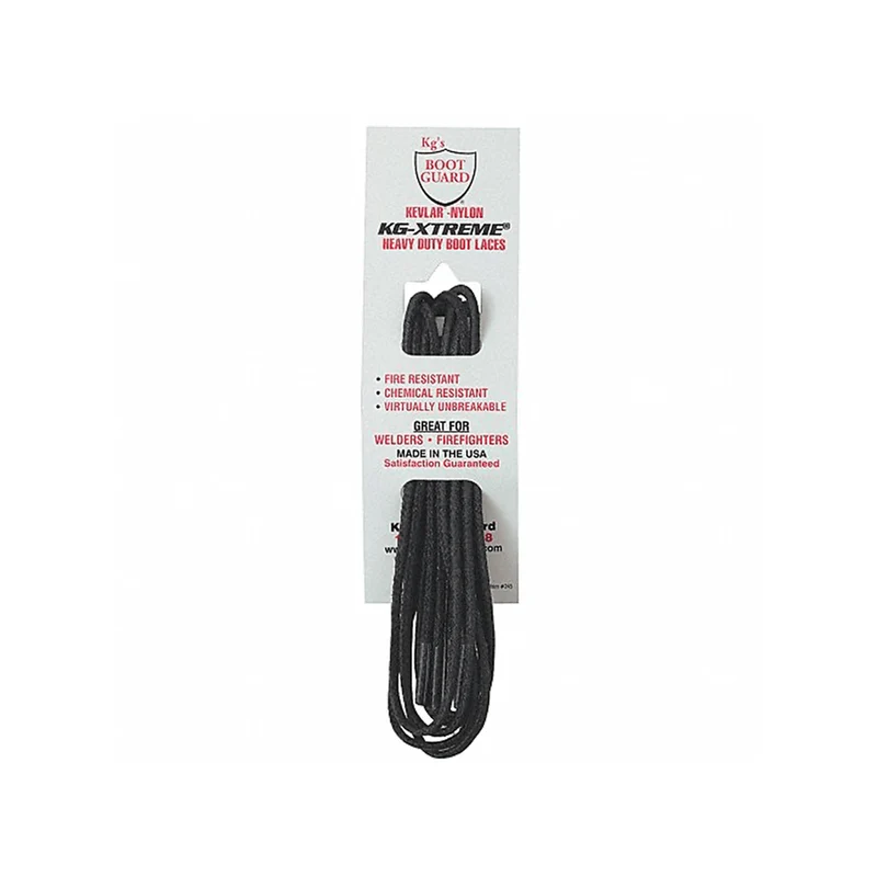 Kg's Kevlar/Nylon KG Xtreme Heavy Duty Boot Laces Black / 54"