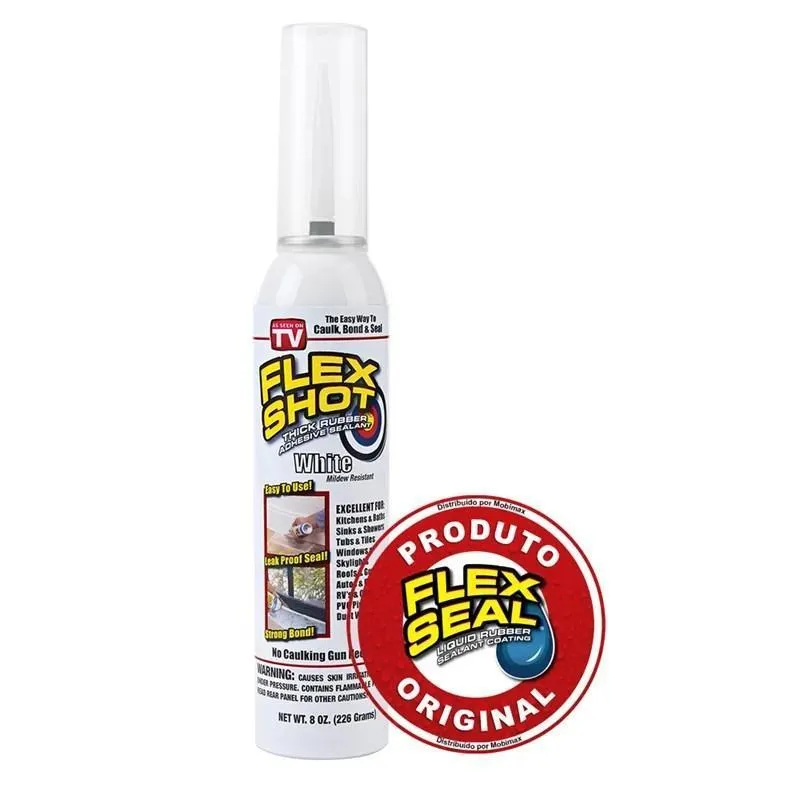 Flex Shot Silicone Emborrachado Branco Flex Seal