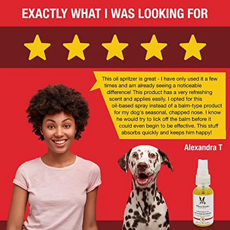 Warren London Nose &amp; Paw Pad Hidratante Para Cães - Óleo De Uva &amp; Mistura De Óleo Essencial - Alívio Instantâneo Revitalizando &amp; Spray