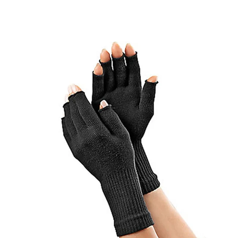 BeneFab Therapeutic Fingerless Gloves Black / Small (5-7)