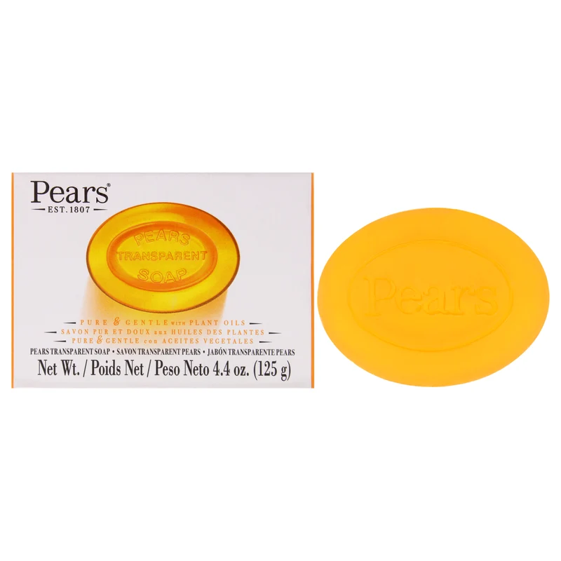 Pears Pure and Gentle with Glycerin and Naturals Oils - Amber by Pears for Unisex - 4.4 oz Bar Soap 4.4 oz