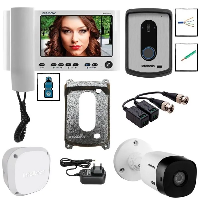 Kit Video Porteiro IV 7010 HS Intelbras pronto pra instalar