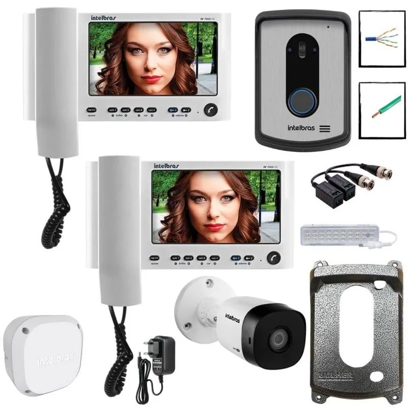 Kit Interfone IV 7010 HS Intelbras Camera Extra e Extensão