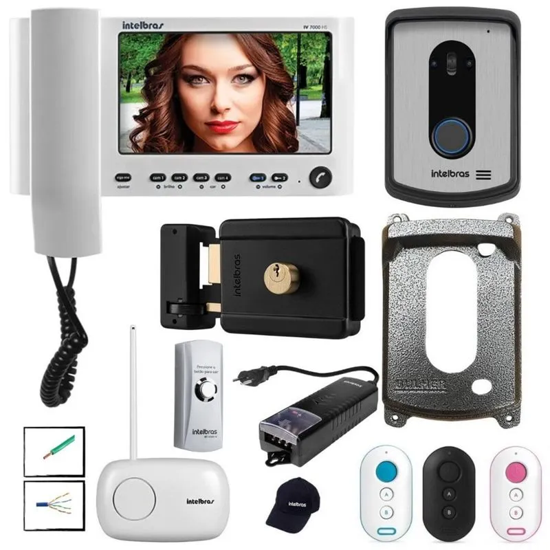 Combo Interfone Camera Abre com Controle Remoto Intelbras