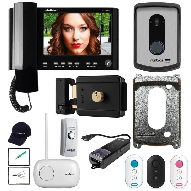 Combo Interfone Camera Abre com Controle Remoto Intelbras